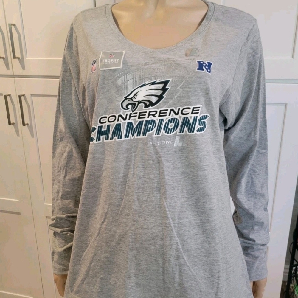 Philadelphia Eagles Super Bowl Champions Tee Women's XL NEW Fanatics Trophy Coll
